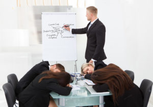 boring training is caused by weak instructor skills, which leads to reduced learning