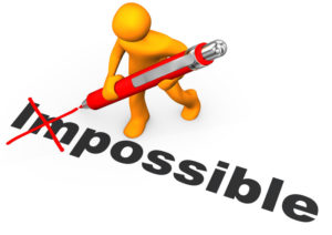 image of a figure crossing the im out of impossible because creating a Culture of Motivation is possible